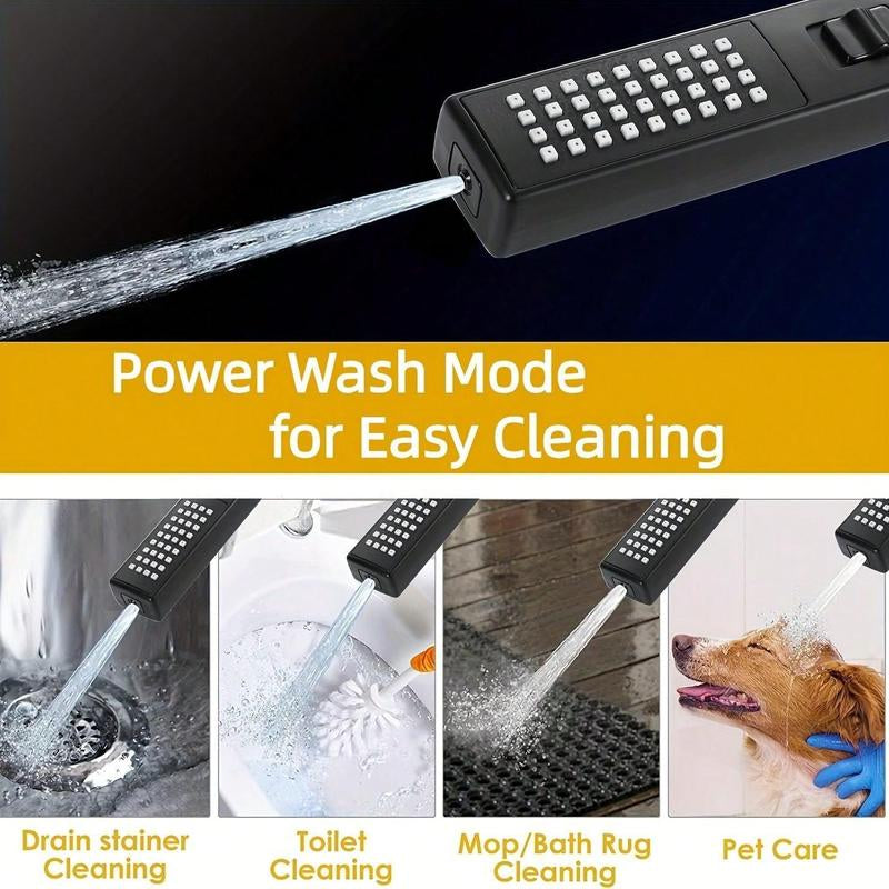 Stainless Steel Shower Head Set, 1 Set Rainfall Shower Head & Handheld Shower Head Set with Accessories, Bathroom Accessories, Home Essentials