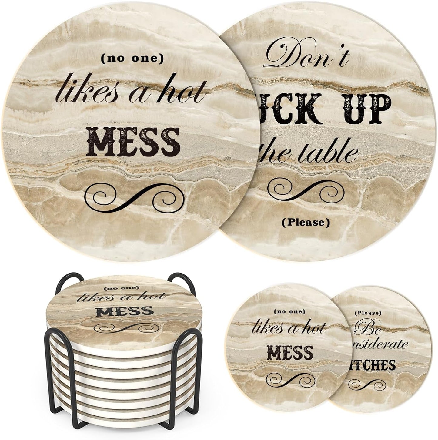 Marble-ous Coasters: Hilarious Gag Gifts to Keep Your Drinks from Making a Splash and Your Friends in Stitches!