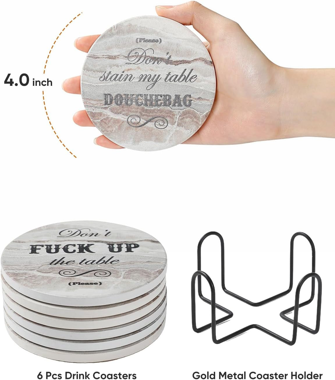 Marble-ous Coasters: The Ultimate Gag Gifts for Adults to Keep Your Drinks from Going on a Slippery Slope!