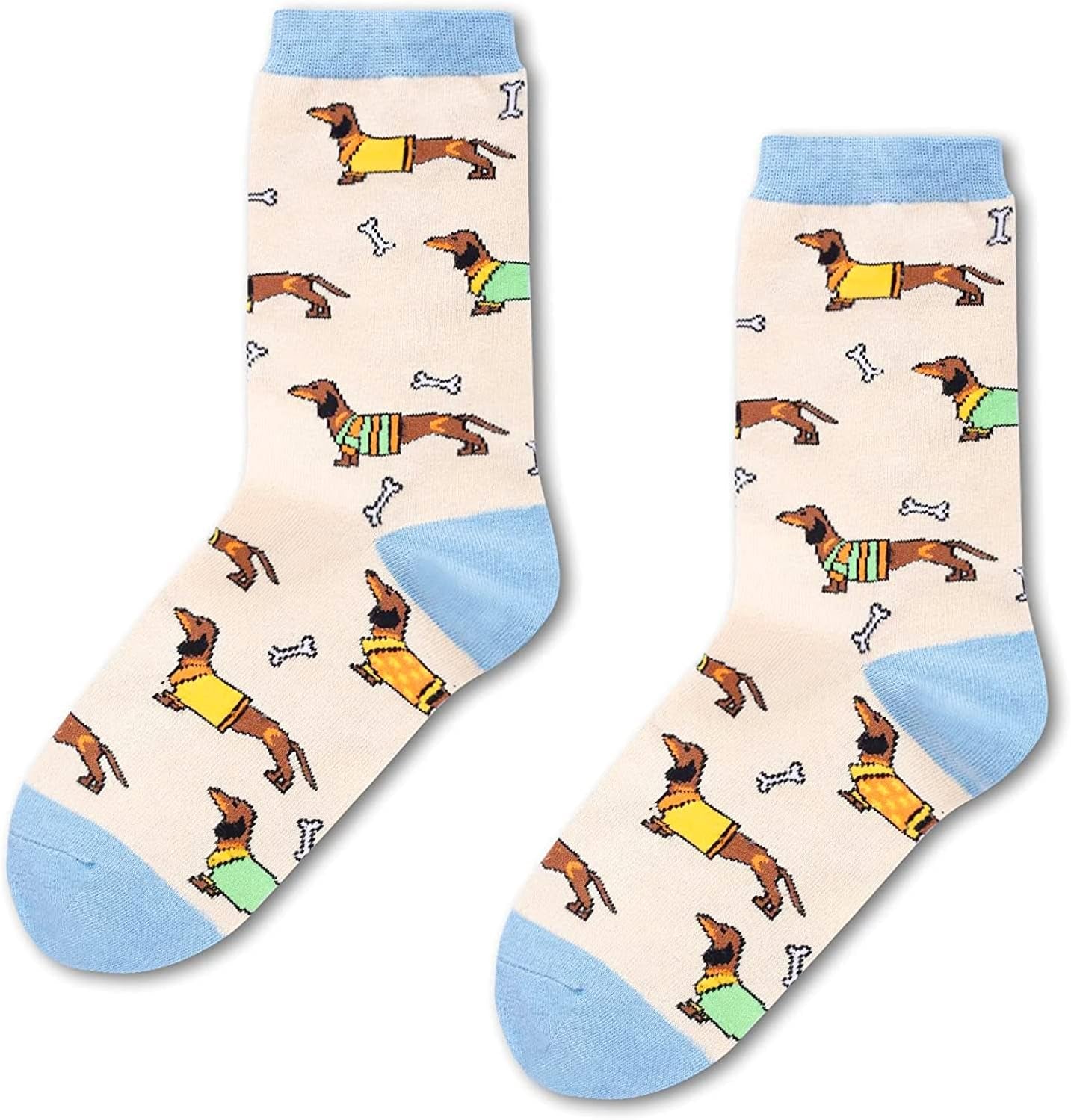 Silly Crazy Dachshund Gifts Weiner Dog Gifts for Women, Novelty Dachshund Socks Funny Fun Socks