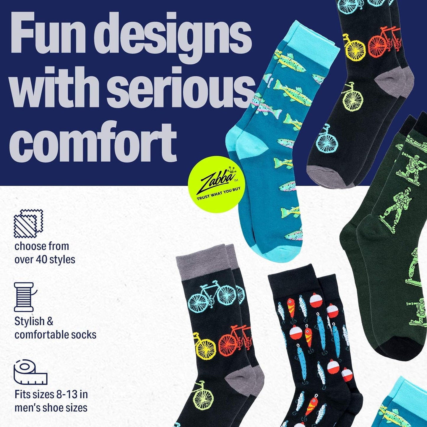 Funny Socks for Men: Funky, Crazy, Fun Dress Socks