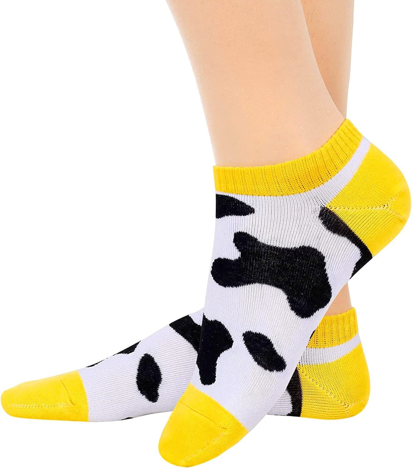 Cute Cow Print Socks Women - Cow Stuff Unique Cow Print Gifts Cow Gifts for Cow Lovers Teen Girls Ankle Socks