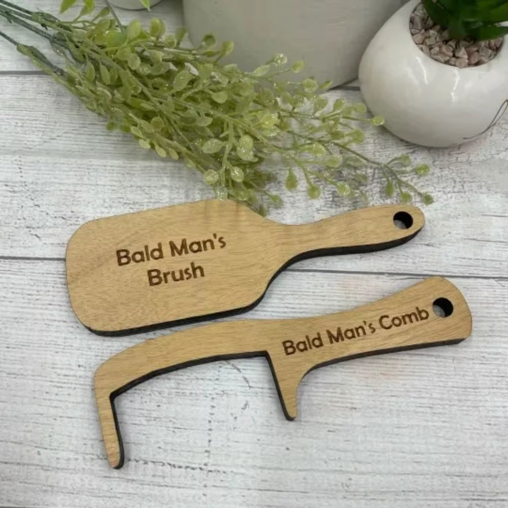 Funny Thinning Hair Gag Comb Wooden Toothless Comb Gag Hairloss Joke Gift Baldness Bald Man Hair Loss Gag Hairloss Joke Gift