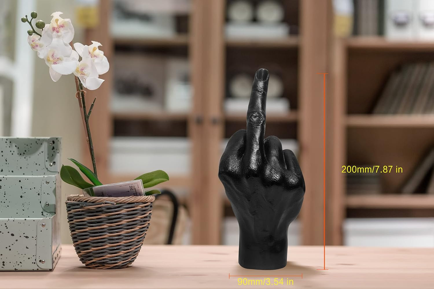 Silver Finger of Fancy: The Classy Way to Say 'Talk to the Hand' - Perfect for Home Decor and Hilarious Gags!