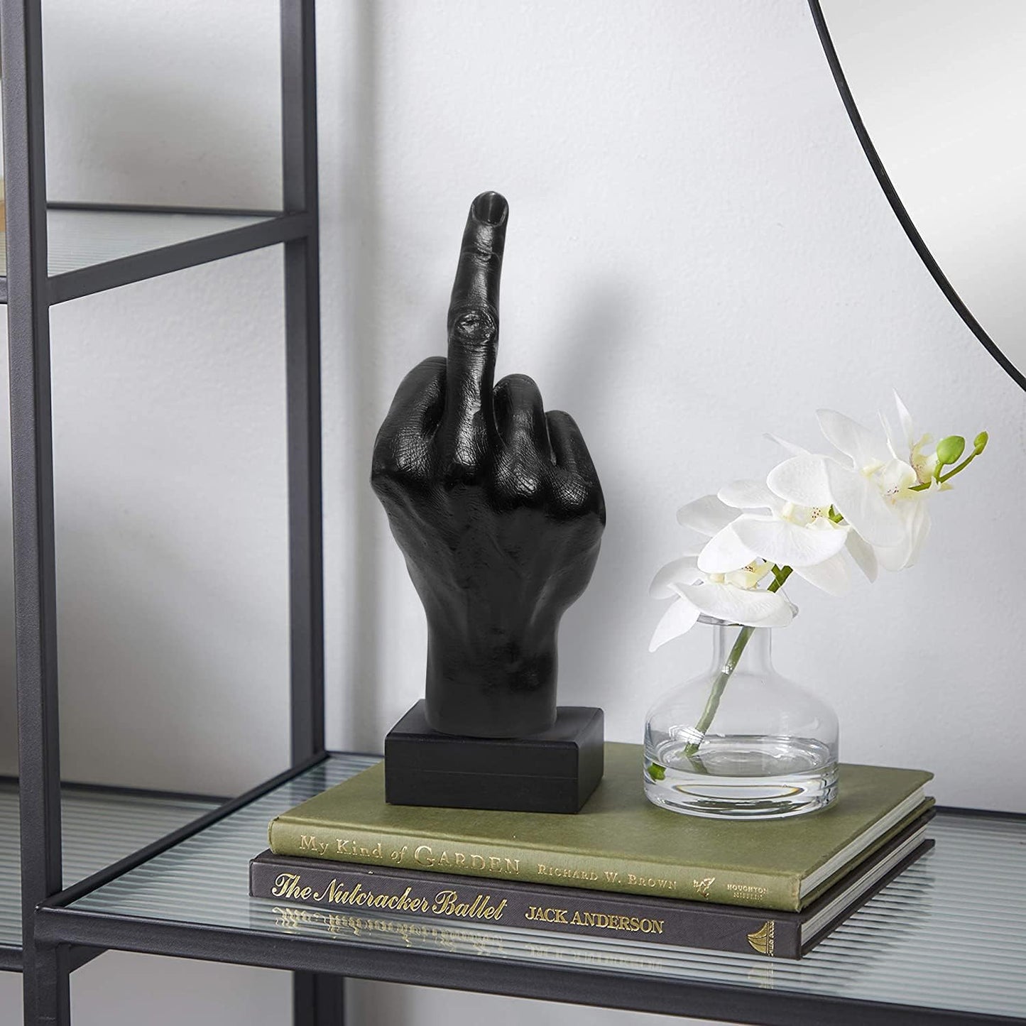 Silver Finger of Fancy: The Classy Way to Say 'Talk to the Hand' - Perfect for Home Decor and Hilarious Gags!