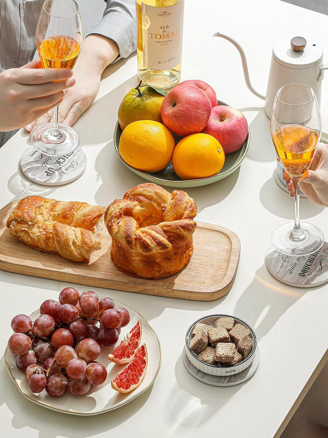 Marble-ous Coasters: The Ultimate Gag Gifts for Adults to Keep Your Drinks from Going on a Slippery Slope!