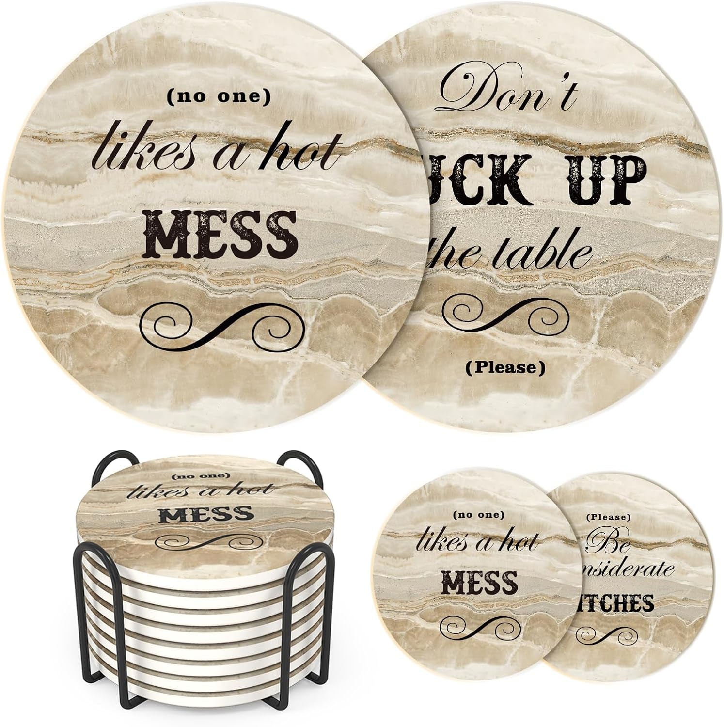 Marble-ous Coasters: Hilarious Gag Gifts to Keep Your Drinks from Making a Splash and Your Friends in Stitches!
