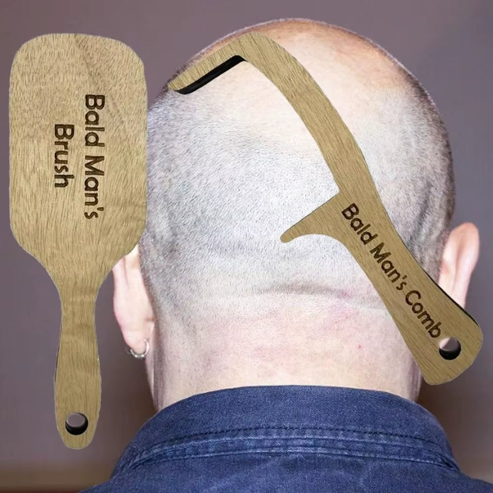 Funny Thinning Hair Gag Comb Wooden Toothless Comb Gag Hairloss Joke Gift Baldness Bald Man Hair Loss Gag Hairloss Joke Gift