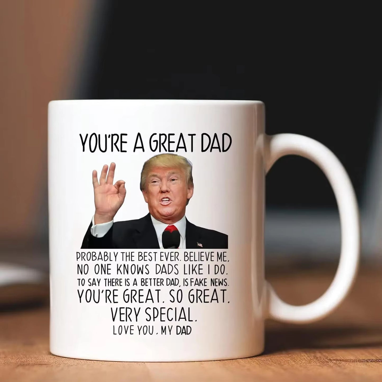 World’s Okayest Dad Coffee Mug: Fueling Dad Jokes Since Birth – Perfect for Those Special Days!