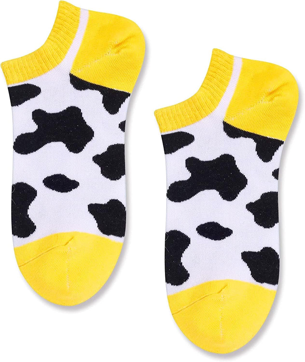 Cute Cow Print Socks Women - Cow Stuff Unique Cow Print Gifts Cow Gifts for Cow Lovers Teen Girls Ankle Socks