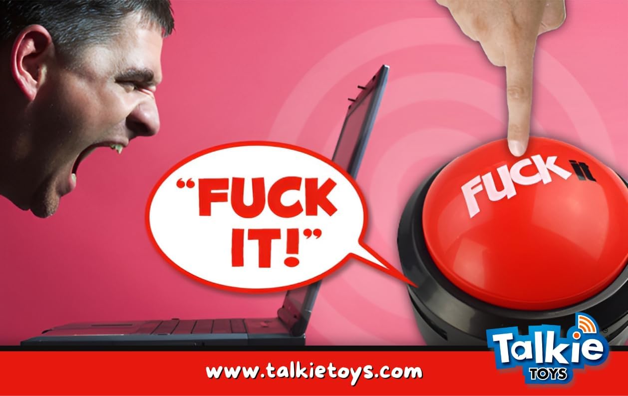 Fuck It Button - 10 Hilarious F It Phrases - Fun Prank & Gag Gift