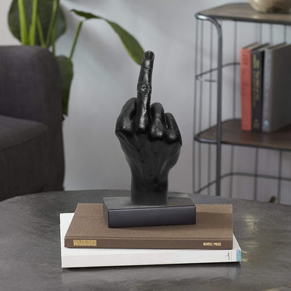 Silver Finger of Fancy: The Classy Way to Say 'Talk to the Hand' - Perfect for Home Decor and Hilarious Gags!