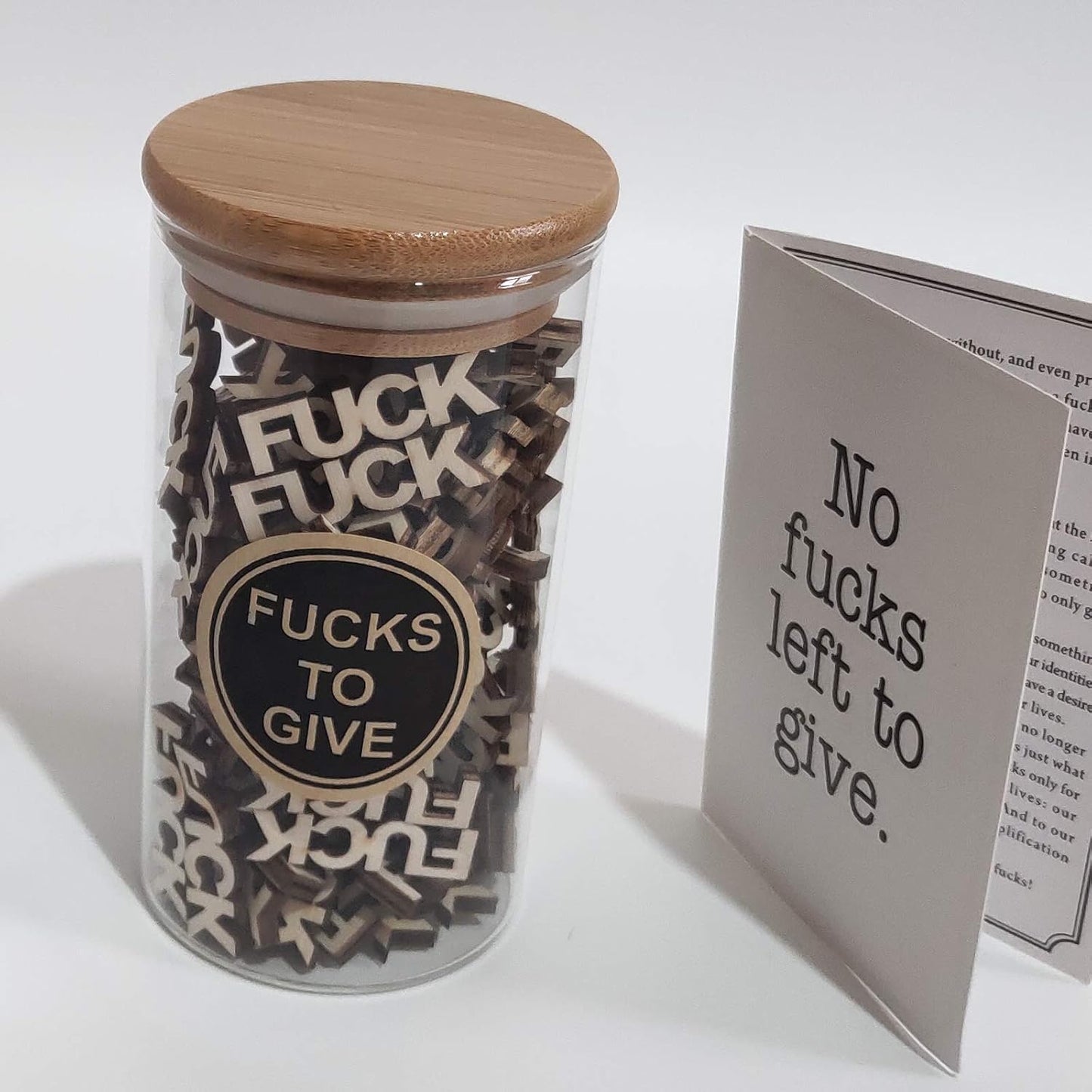 Jar of Fuck Gift Jar,Gag Gift Birthday Gift Christmas Gift Funny Gift,Gift for Friend，Anniversaries Gifts Fuck to Give(Fuck Jars) (12Oz)