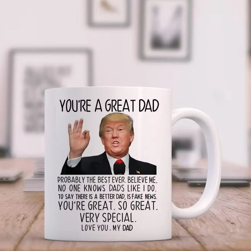 World’s Okayest Dad Coffee Mug: Fueling Dad Jokes Since Birth – Perfect for Those Special Days!