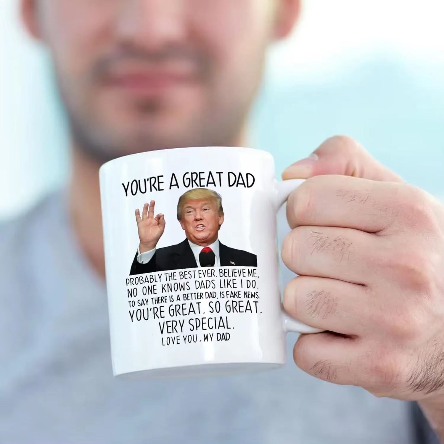 World’s Okayest Dad Coffee Mug: Fueling Dad Jokes Since Birth – Perfect for Those Special Days!