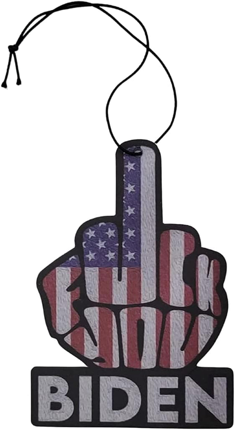 Biden Air Freshener FJB Funny Political Fuck Biden Car Air Freshener Middle Finger Flip off (1 Pack)