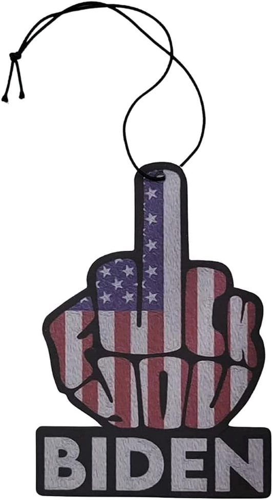 Biden Air Freshener FJB Funny Political Fuck Biden Car Air Freshener Middle Finger Flip off (1 Pack)